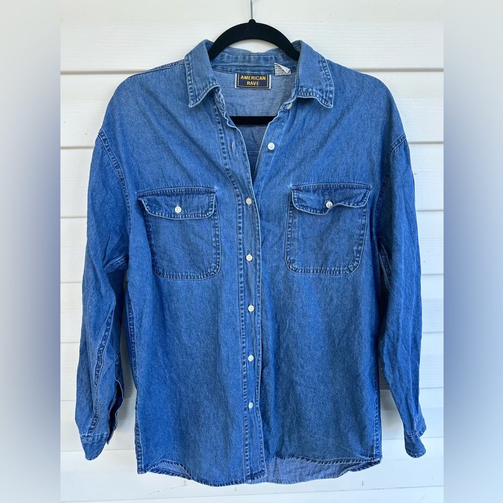American Rave Men's Vintage Denim Shirt